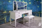 Picture of Stag Minstrel Dressing Table with Stool in Pavilion Gray