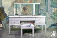 Picture of Stag Minstrel Dressing Table with New Stool in Ammonite