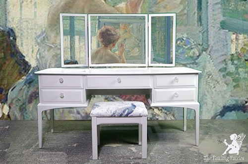 Picture of Stag Minstrel Dressing Table with New Stool in Ammonite