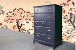 Picture of Stag Minstrel 7 Drawer Tall Chest - Off Black