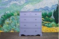 Picture of Antique Pine 5 Drawer Chest in Lulworth Blue