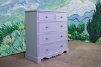 Picture of Antique Pine 5 Drawer Chest in Lulworth Blue