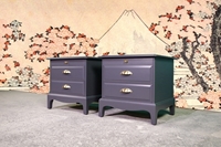 Picture of Pair of Stag Bedside Tables in Off Black