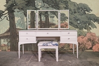 Picture of Stag Minstrel Dressing Table +New Stool in Ammonite / Belvedere Midnight