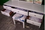 Picture of Stag Minstrel Dressing Table +New Stool in Ammonite / Belvedere Midnight
