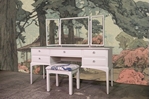 Picture of Stag Minstrel Dressing Table +New Stool in Ammonite / Belvedere Midnight