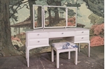 Picture of Stag Minstrel Dressing Table +New Stool in Ammonite / Belvedere Midnight