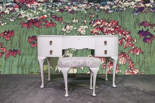 Picture of Vintage French Style Dressing Table with Stool