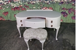 Picture of Vintage French Style Dressing Table with Stool