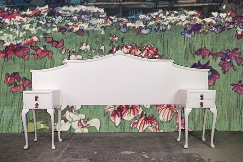 Picture of Vintage Double Headboard with Bedside Tables