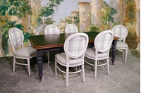Picture of Antique Victorian Extending Wind Out Table and 6 Balloon Back Chairs