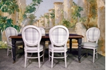 Picture of Antique Victorian Extending Wind Out Table and 6 Balloon Back Chairs