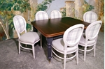 Picture of Antique Victorian Extending Wind Out Table and 6 Balloon Back Chairs