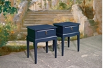 Picture of Pair of Stag Bedside Tables - Hague Blue