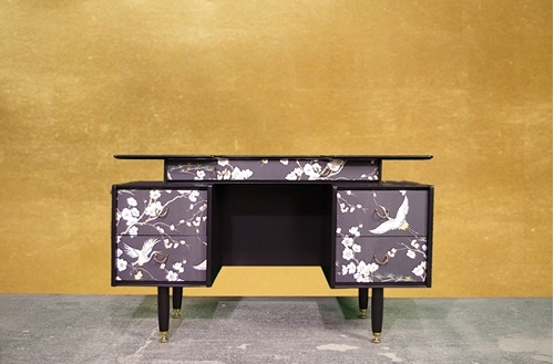 Picture of 1950s G Plan Tola Dressing Table/Sideboard - Cranes and Blossom