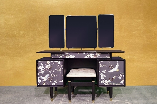 Picture of 1950s G Plan Tola Dressing Table with Mirrors and stool