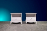 Picture of Pair of Stag Minstrel Single Drawer Bedside Tables