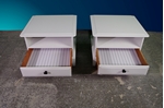 Picture of Pair of Stag Minstrel Single Drawer Bedside Tables