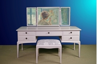 Picture of Stag Minstrel Dressing Table with Stool in Cornforth White