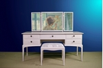 Picture of Stag Minstrel Dressing Table with Stool in Cornforth White