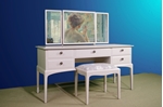 Picture of Stag Minstrel Dressing Table with Stool in Cornforth White