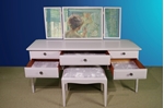Picture of Stag Minstrel Dressing Table with Stool in Cornforth White