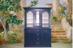 Picture of Antique Victorian Display Dresser in Hague Blue