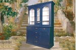 Picture of Antique Victorian Display Dresser in Hague Blue