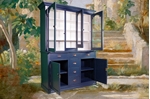 Picture of Antique Victorian Display Dresser in Hague Blue