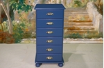 Picture of Tall Pine Chest of Drawers in Hague Blue