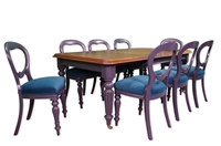 Picture of Antique Victorian Extending Wind Out Table and 8 Balloon Back Chairs