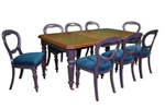 Picture of Antique Victorian Extending Wind Out Table and 8 Balloon Back Chairs
