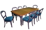 Picture of Antique Victorian Extending Wind Out Table and 8 Balloon Back Chairs