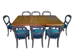 Picture of Antique Victorian Extending Wind Out Table and 8 Balloon Back Chairs