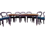 Picture of Antique Victorian Extending Wind Out Table and 8 Balloon Back Chairs