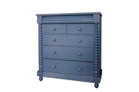 Picture of Large Antique Scotch Chest of Drawers in Carbon Blue