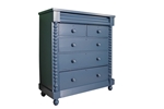 Picture of Large Antique Scotch Chest of Drawers in Carbon Blue