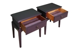 Picture of Pair of Stag Bedside Tables - Paean Black