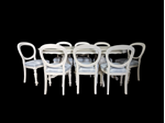 Picture of Large French Style Double Pedestal Dining Table + Eight Balloon Back Chairs