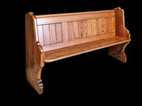 Picture of Antique Victorian Solid Pitch Pine Pew