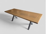 Picture of Industrial-style dining table with X-shaped legs